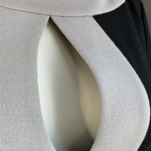 Trina Turk Key hole Shift Black Grey Dress Casual Cocktail Small - Picture 5 of 8